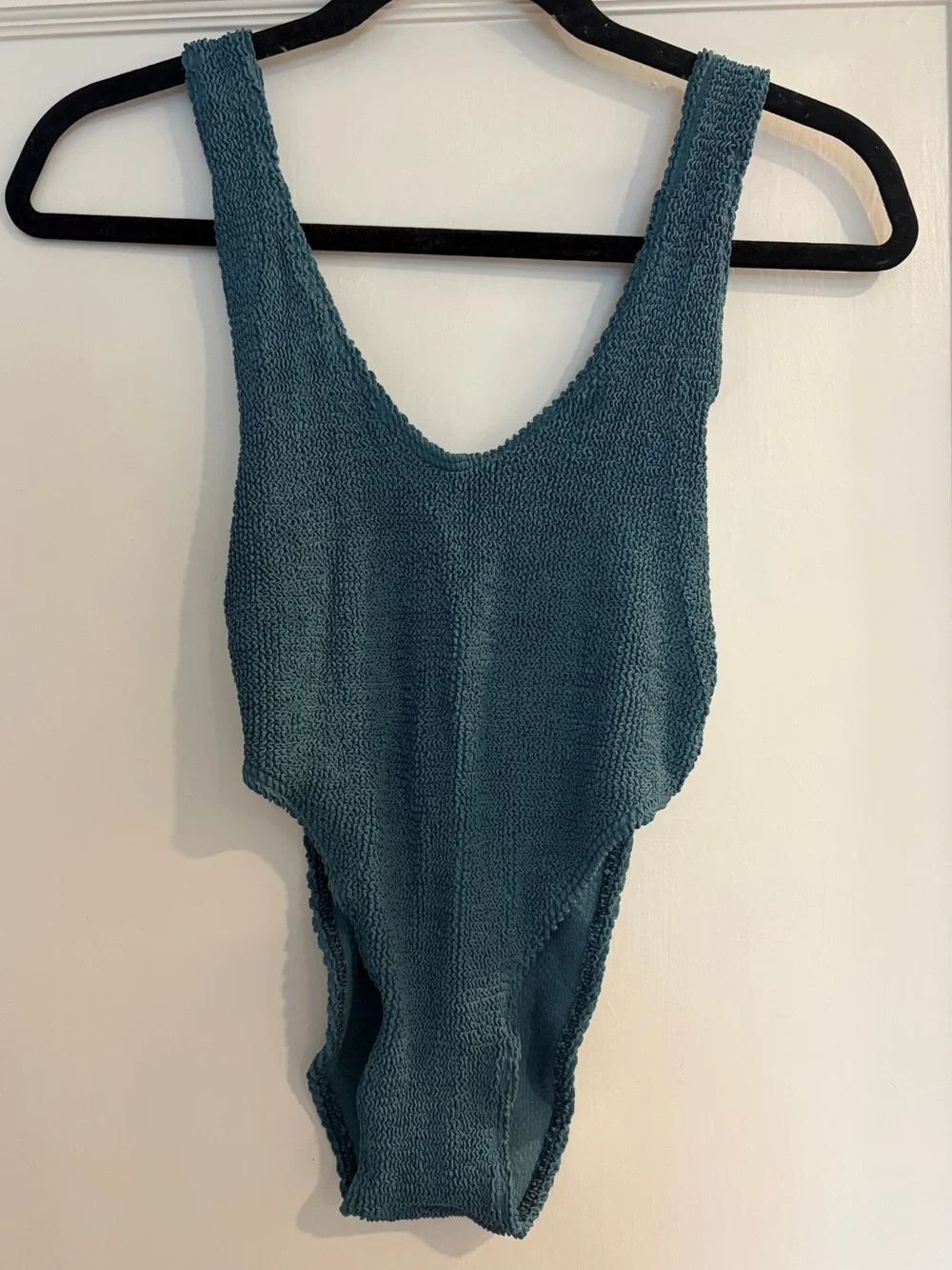 bond-eye Teal Textured One-Piece Swimsuit